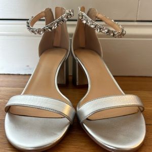 Silver Strappy Heels